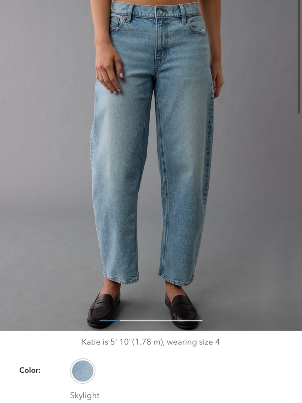 American Eagle Outfitters Skylight Light Blue Barrel Jeans